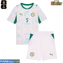 Senegal Idrissa Gueye #5 Heimtrikotsatz Kinder EM 2024 Kurzarm (+ Kurze Hosen)